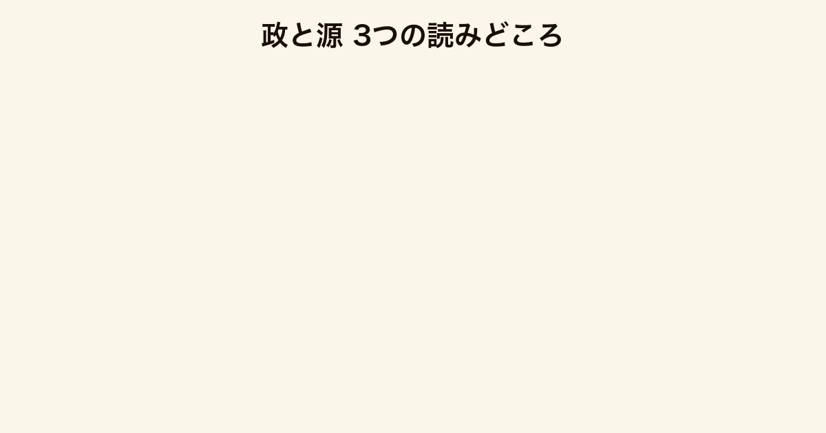 政と源 3つの読みどころ（ダブル主人公・職人世界・下町人情）