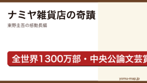 ナミヤ雑貨店の奇蹟（東野圭吾・第7回中央公論文芸賞・全世界累計1300万部超）レビュー記事のアイキャッチ画像
