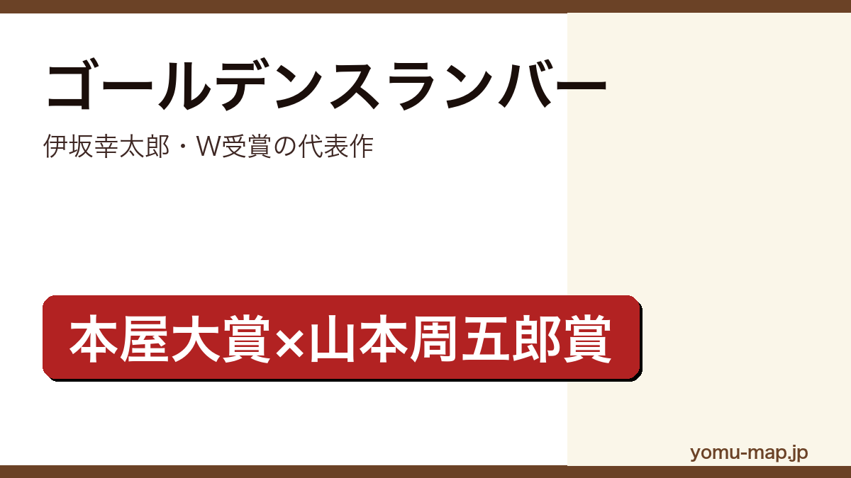 ゴールデンスランバー(伊坂幸太郎・本屋大賞×山本周五郎賞W受賞)レビュー記事のアイキャッチ画像