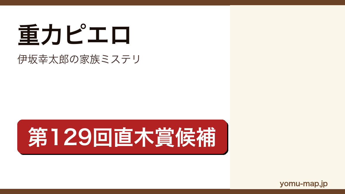 重力ピエロ（伊坂幸太郎・第129回直木賞候補）レビュー記事のアイキャッチ画像