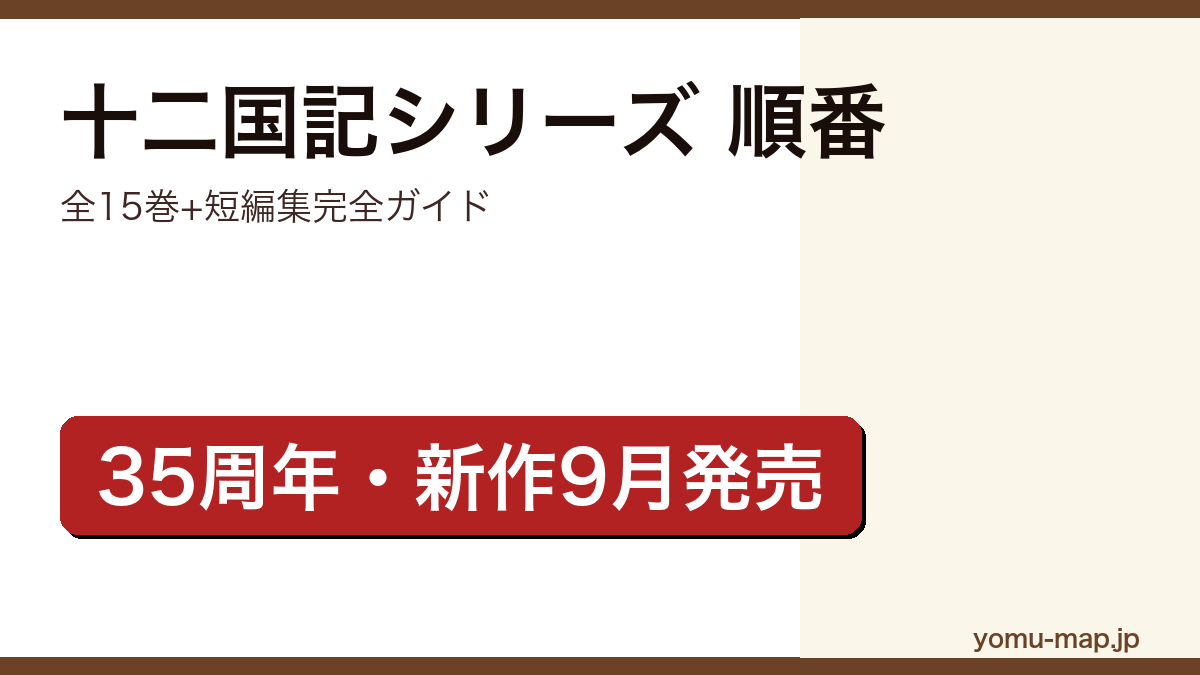 十二国記シリーズ読む順番完全ガイド記事のアイキャッチ画像(2026年最新版・35周年)