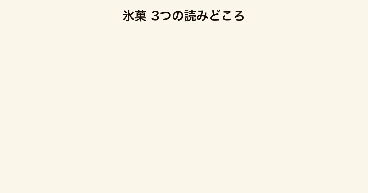 氷菓 3つの読みどころ（デビュー作・日常の謎の青春ミステリ・京アニのアニメ化）