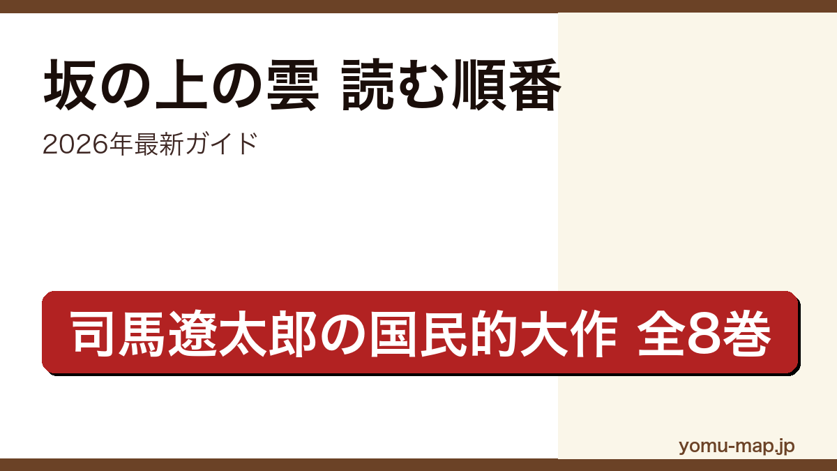 司馬遼太郎『坂の上の雲』全8巻を読む順番ガイド記事のアイキャッチ画像(2026年最新版・明治日露戦争の歴史小説)