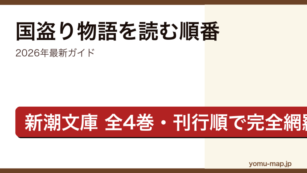 司馬遼太郎『国盗り物語』を読む順番ガイド記事のアイキャッチ画像（2026年最新版・新潮文庫全4巻）