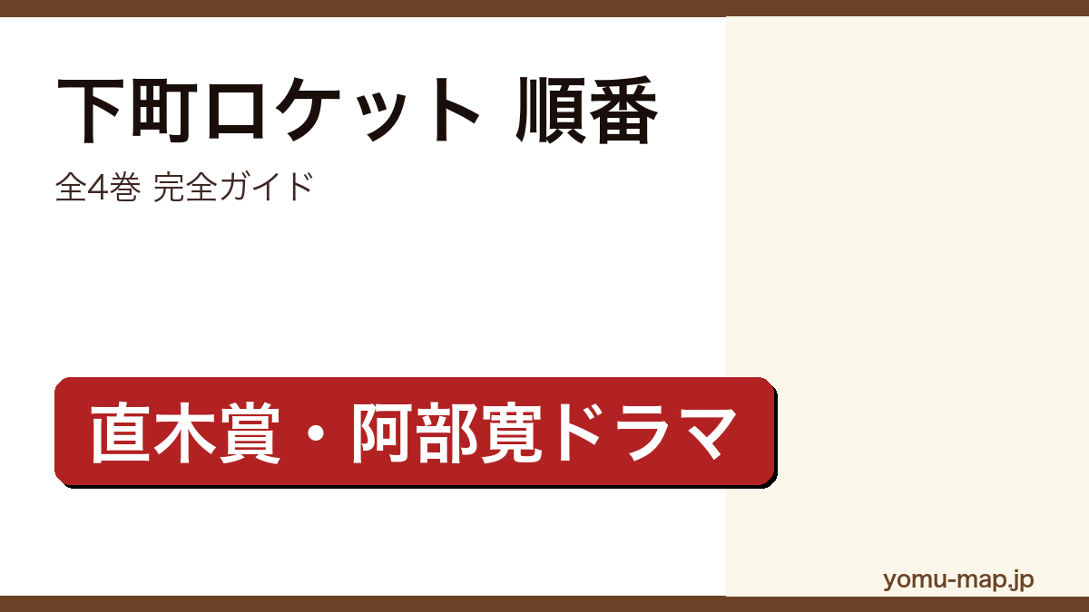 下町ロケット 順番記事のアイキャッチ画像（2026年最新版・全4巻 完全ガイド）
