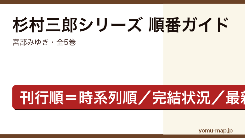 宮部みゆき杉村三郎シリーズの読む順番ガイド記事のアイキャッチ画像（全5巻・刊行順＝時系列順・完結状況・最新刊対応）