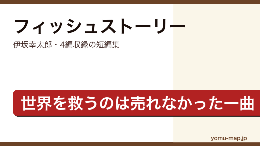 フィッシュストーリー（伊坂幸太郎・動物園のエンジンなど4編を収める短編集・表題作は映画化）レビュー記事のアイキャッチ画像