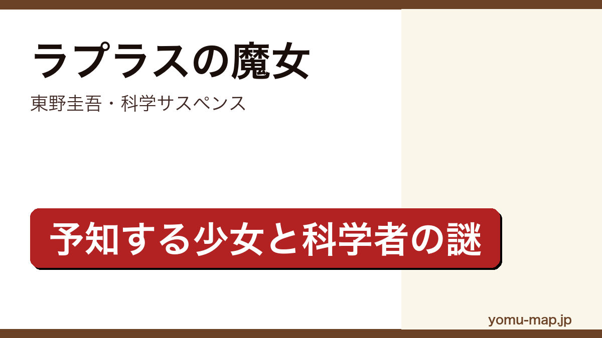 ラプラスの魔女（東野圭吾・自然現象を予知する少女と地球化学者が硫化水素中毒死の謎に挑む科学サスペンス）レビュー記事のアイキャッチ画像