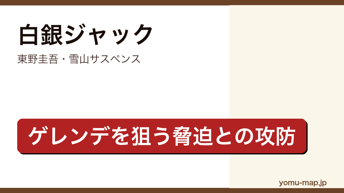 白銀ジャック(東野圭吾がゲレンデを舞台に描いた雪山エンタメサスペンス、脅迫者との攻防を追う長編)レビュー記事のアイキャッチ画像