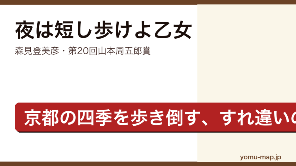 夜は短し歩けよ乙女（森見登美彦・第20回山本周五郎賞受賞作）レビュー記事のアイキャッチ画像