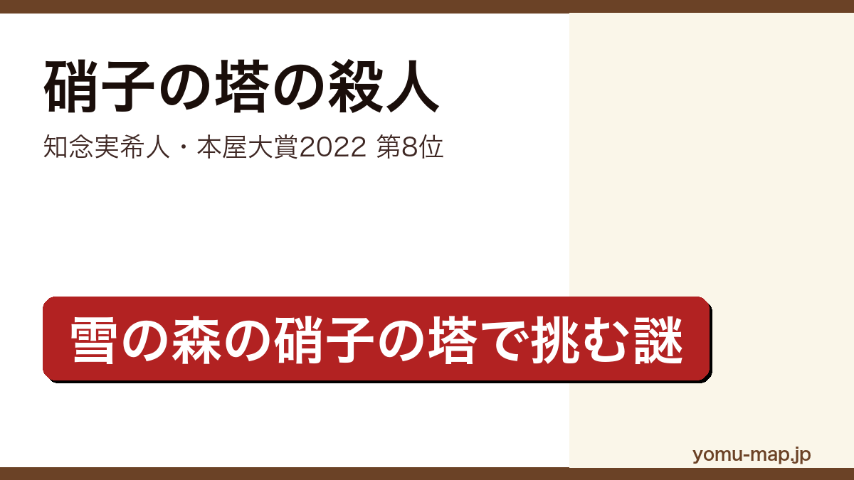 硝子の塔の殺人(知念実希人・雪の森に建つ硝子の塔を舞台にした本格ミステリ)レビュー記事のアイキャッチ画像