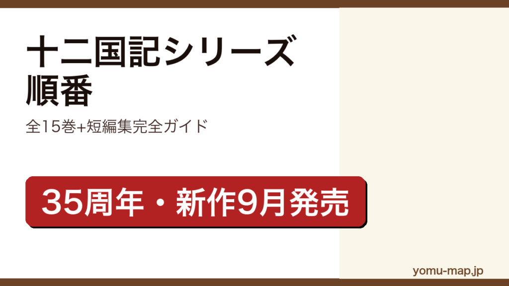 十二国記シリーズ読む順番完全ガイド記事のアイキャッチ画像（2026年最新版・35周年）