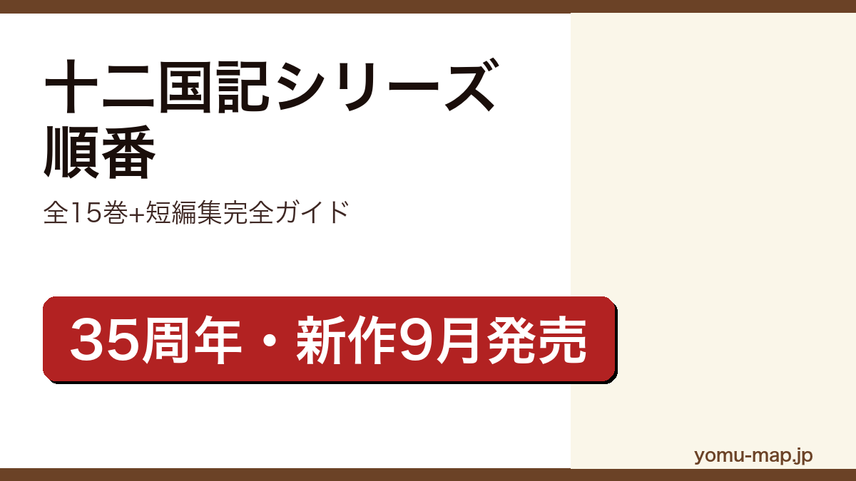 十二国記シリーズ読む順番完全ガイド記事のアイキャッチ画像(2026年最新版・35周年)