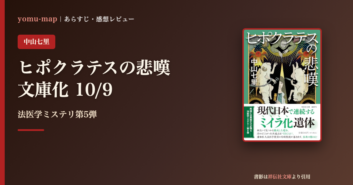 ヒポクラテスの悲嘆 中山七里のレビュー記事アイキャッチ画像