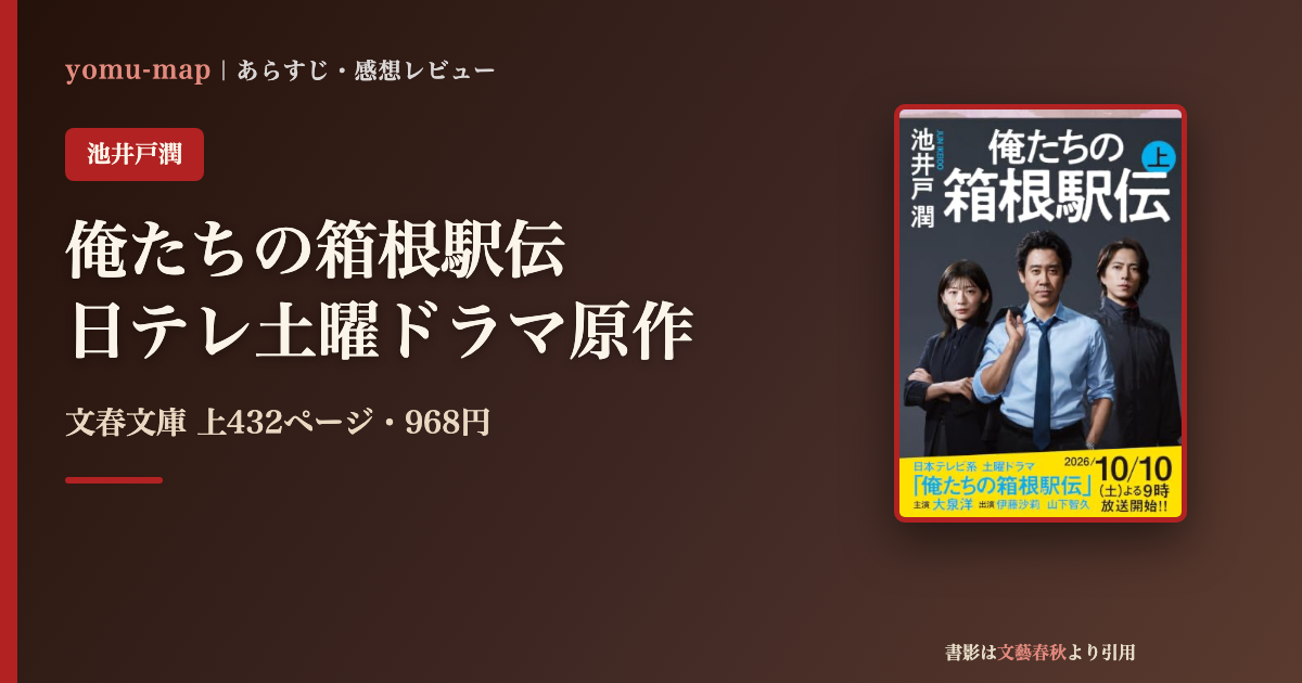 俺たちの箱根駅伝 池井戸潤のレビュー記事アイキャッチ画像