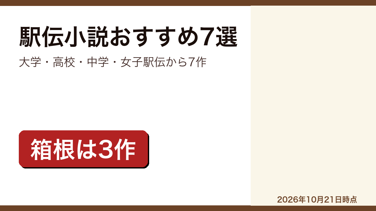 駅伝小説のおすすめ7選をまとめた記事のアイキャッチ画像