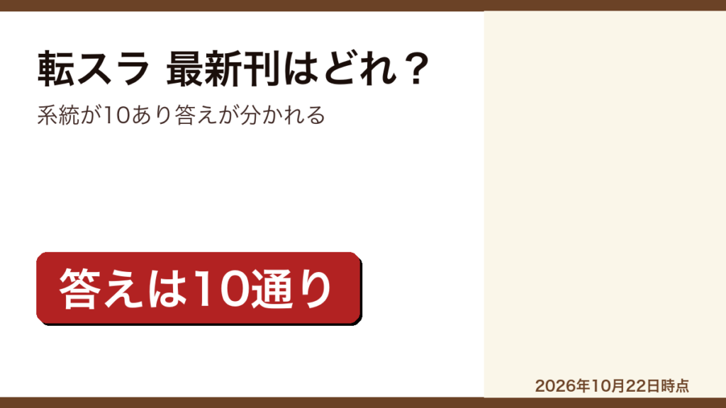 転スラの最新刊を系統別にまとめた記事のアイキャッチ画像