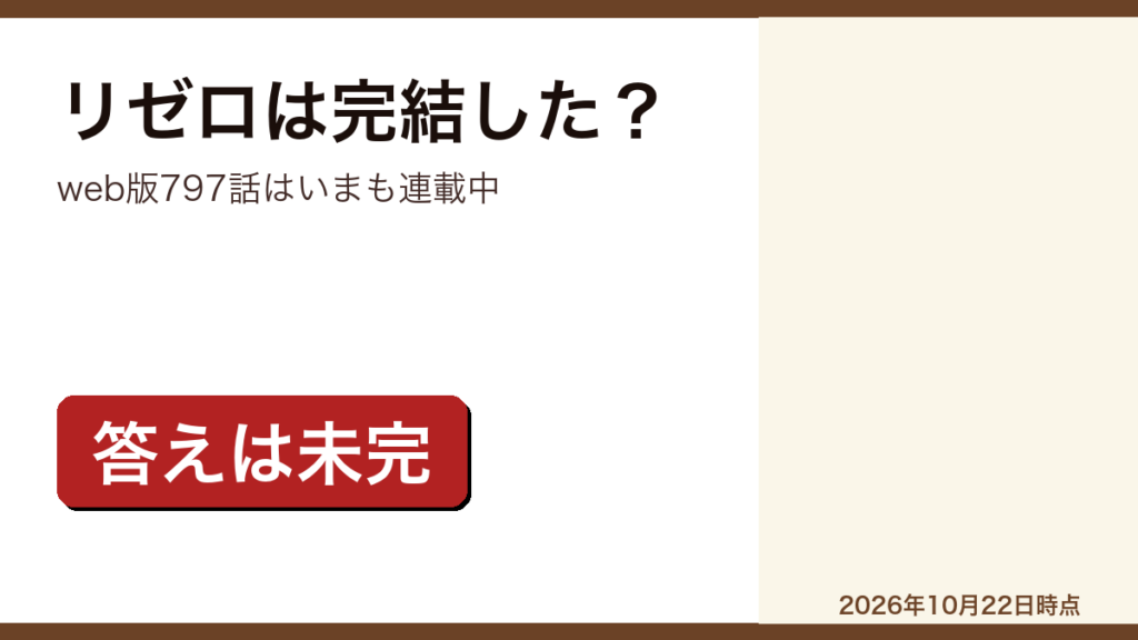 Re:ゼロから始める異世界生活の完結状況をまとめた記事のアイキャッチ画像